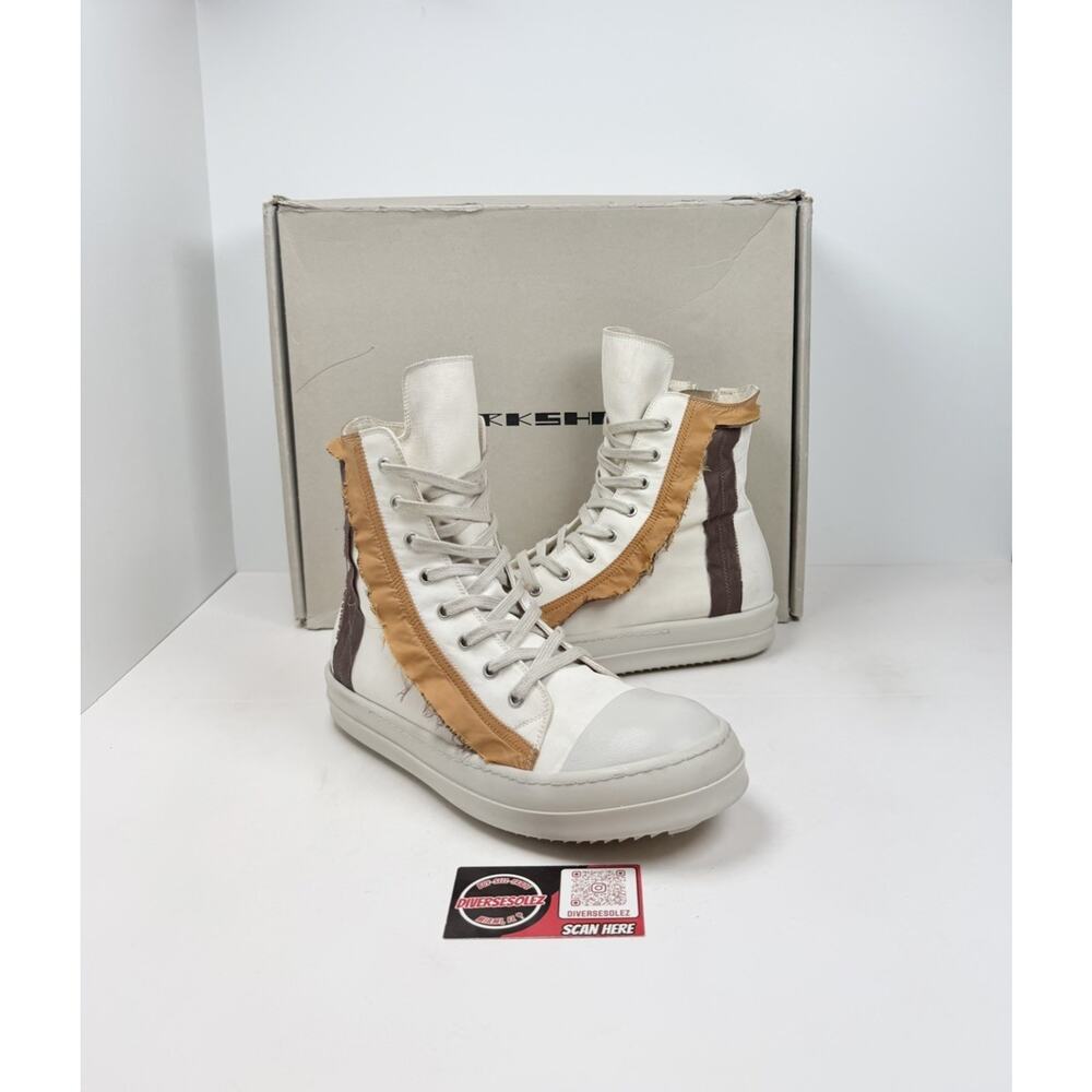 Size 41EU/8US - Rick Owens DRKSHDW High Top Leather Ramones🤍 RETAIL $1K!